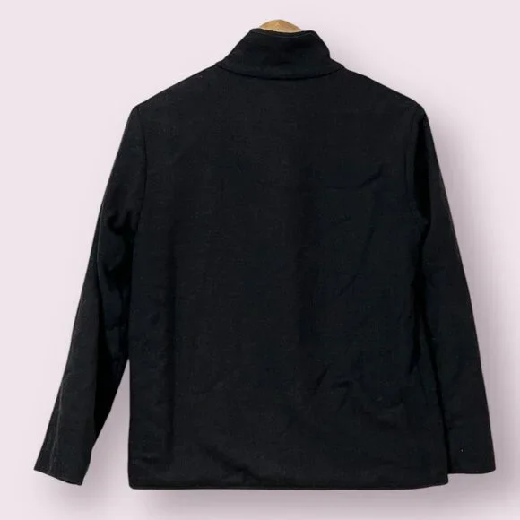 Patagonia Men's Jacket Full Zip Mesclum Retro-X Black Jacket Size XS Wool Blend